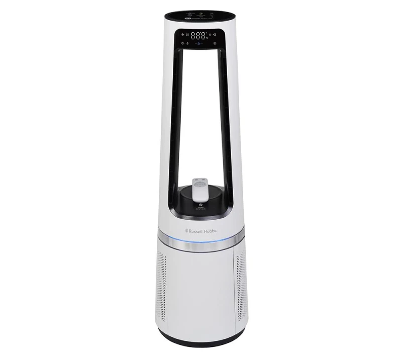 Image of Russell Hobbs RHBLDL25W Hot & Cool Bladeless Tower Fan - White 5056233837802