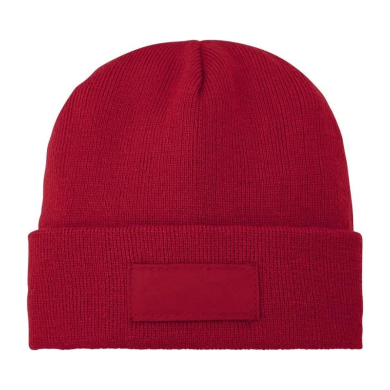 Image of Bullet Mens Boreas Beanie With Patch in Red Red Male One Size