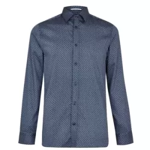 Image of Ted Baker Tailoring Geo Print Shirt Mens - Blue