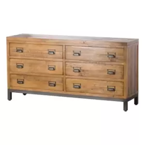 Image of Pine Wide Chest of Drawers - Hill Interiors