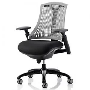 Image of dynamic Synchro Tilt Office Chair with Adjustable Armrest and Seat Flex Task Grey Seat with Black Frame