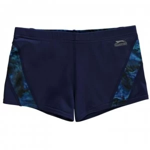 Image of Slazenger Curve Panel Boxer Swim Shorts Junior Boys - Navy/Blue