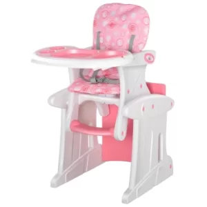 Image of HOMCOM HDPE 3-in-1 Baby Booster High Chair Pink
