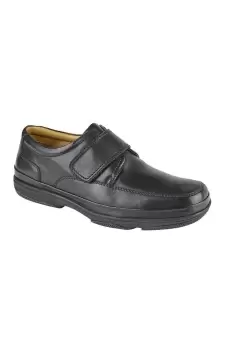 Image of Leather Wide Fit Touch Fastening Casual Shoes