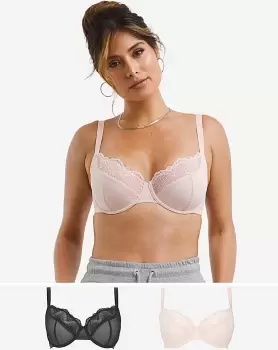 Image of Dorina Curves Aliza 2Pack Full Cup Bras