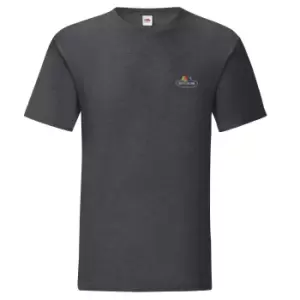 Image of Fruit of the Loom Mens Vintage Small Logo Polycotton T-Shirt (S) (Dark Heather)