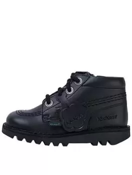 Image of Kickers Infant Kick Hi Vegan, Black, Size 5 Younger