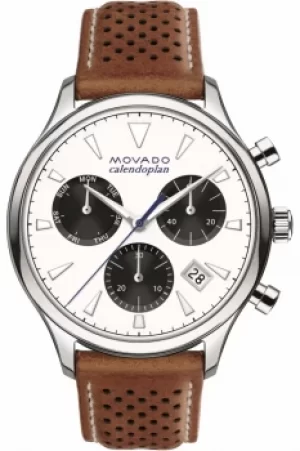 Image of Mens Movado Heritage Series Calendoplan Chronograph Watch 3650008