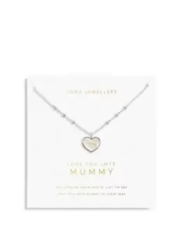 Image of Joma Jewellery Mother'S Day - "Love You Lots Mummy Silver Necklace - 46Cm + 5Cm Extender