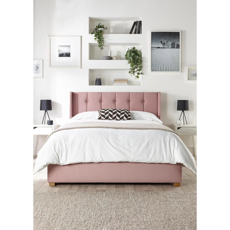 Image of Catherine Lansfield Catherine Lansfield Utopia Ottoman Wing Bed Beds Single Pink 38478606010