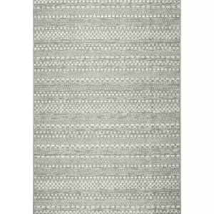Image of Homespace Direct - Brighton Indoor/Outdoor Rug Grey 80x150cm - Grey