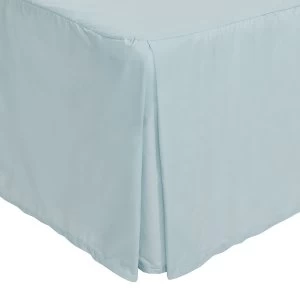 Image of Catherine Lansfield Duck Egg Non-Iron Plain Dye Pleated Platform Valance Sheet - King