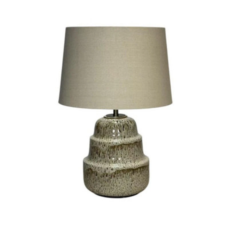 Image of Lamp and Shade - Ceramic - L25 x W25 x H39cm - Brown MinsterStylishLivingLtd7462
