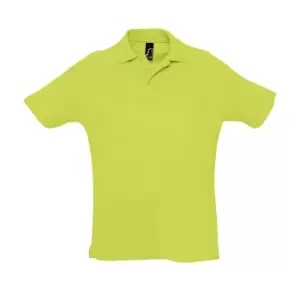 Image of SOLS Mens Summer II Pique Short Sleeve Polo Shirt (M) (Apple Green)