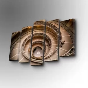 Image of 5PUC-152 Multicolor Decorative Canvas Painting (5 Pieces)