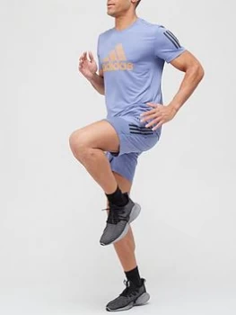 Image of adidas Aero Warrior T-Shirt - Violet, Violet, Size L, Men