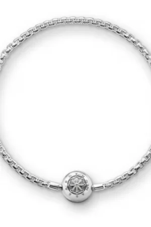 Image of Ladies Thomas Sabo Sterling Silver Karma Beads Bracelet KA0001-001-12-L18