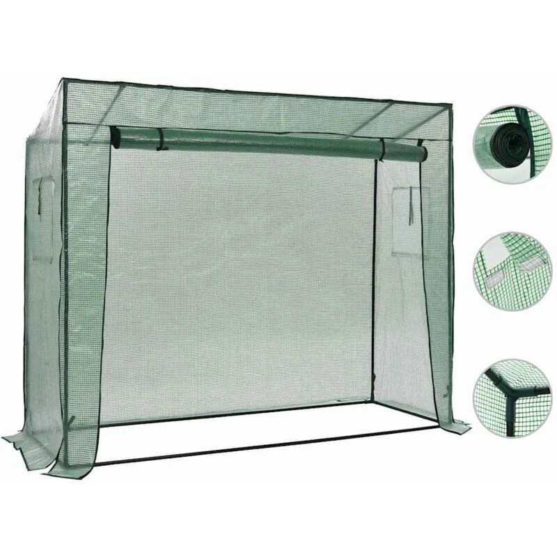 Image of vidaXL Walk-in Greenhouse 200x80x173 cm, Green 46918