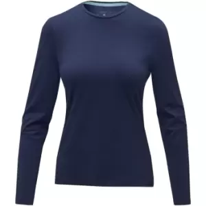 Image of Elevate Womens/Ladies Ponoka Long Sleeve T-Shirt (L) (Navy)
