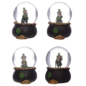 Image of Lucky Leprechaun Pot of Gold (Pack Of 4) Snow Globe