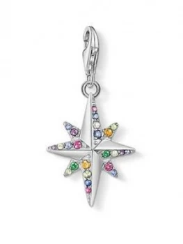 Image of Thomas Sabo Silver Colourful Star Compass Charm