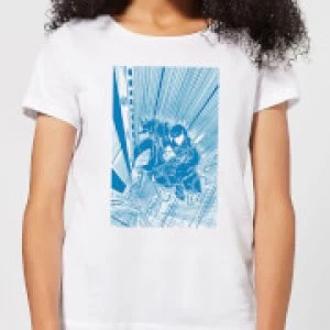 Image of Venom Comic Panel Womens T-Shirt - White - M
