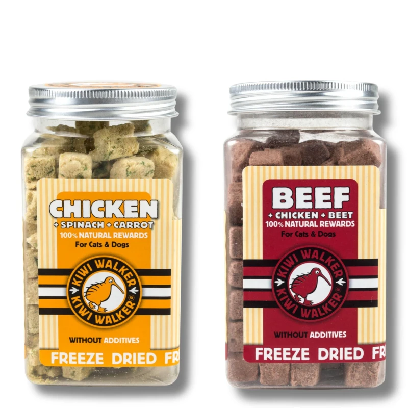 Image of Kiwi Walker Freeze Dried Beef + Chicken + Beetroot 90G And Chicken+Spinach+Carrot 65G One Colour WX7U6 Unisex
