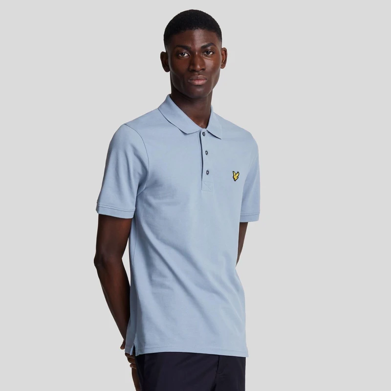 Image of Lyle & Scott Plain Polo Shirt Crafted Blue S