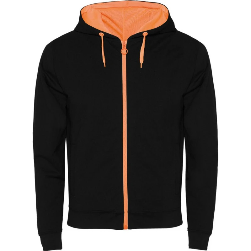 Image of ROLY Mens Fuji Full Zip Hoodie in True Black Size: Large True Black Male L