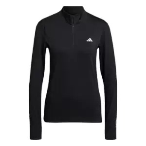 Image of adidas Techfit Quarter-Zip Long-Sleeve Top Training Long- - Black