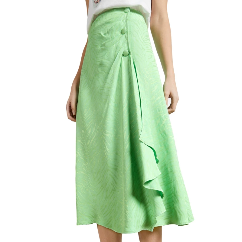 Image of Ted Baker Womens Lulworth Midi Skirt Lt-Green female 6 (2X)