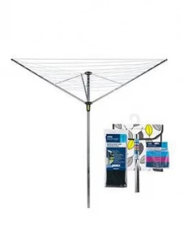 Image of Minky Outdoor Rotary Airer With Accessories 35M 3 Arm