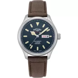 Image of Rotary Gents Rotary Heritage Watch GS05249/05 - Silver, Blue and Brown