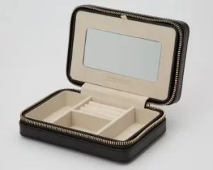 Image of WOLF Jewellery Case Palermo Zip Black Anthracite