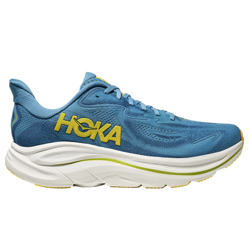Image of Hoka Clifton 10 Blue Yellow AW25 Shoes, Size EU 44 2/3