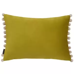 Image of Fiesta Velvet Cushion Bamboo/Natural, Bamboo/Natural / 35 x 50cm / Polyester Filled