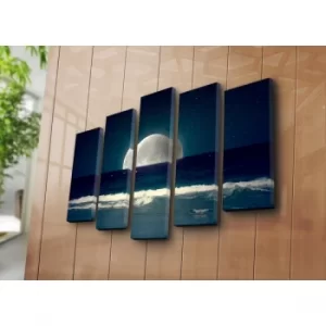 Image of 5PATK-150 Multicolor Decorative Canvas Painting (5 Pieces)