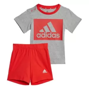 Image of adidas Essentials Tee and Shorts Set Kids - Grey
