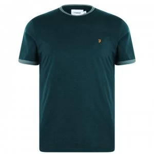 Image of Farah Vintage Graves Ringer T Shirt - Emerald 350