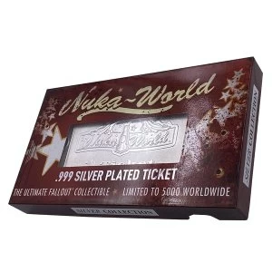 Image of Nuka World (Fallout) Silver Plated Ticket Replica