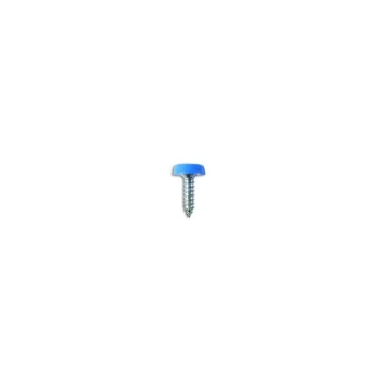 Image of Number Plate Screws - Blue Polytop - 4.8mm x 18.0mm - Pack Of 100 - 31545 - Connect