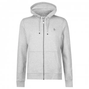 Image of Original Penguin Zip Hoodie - Grey 080