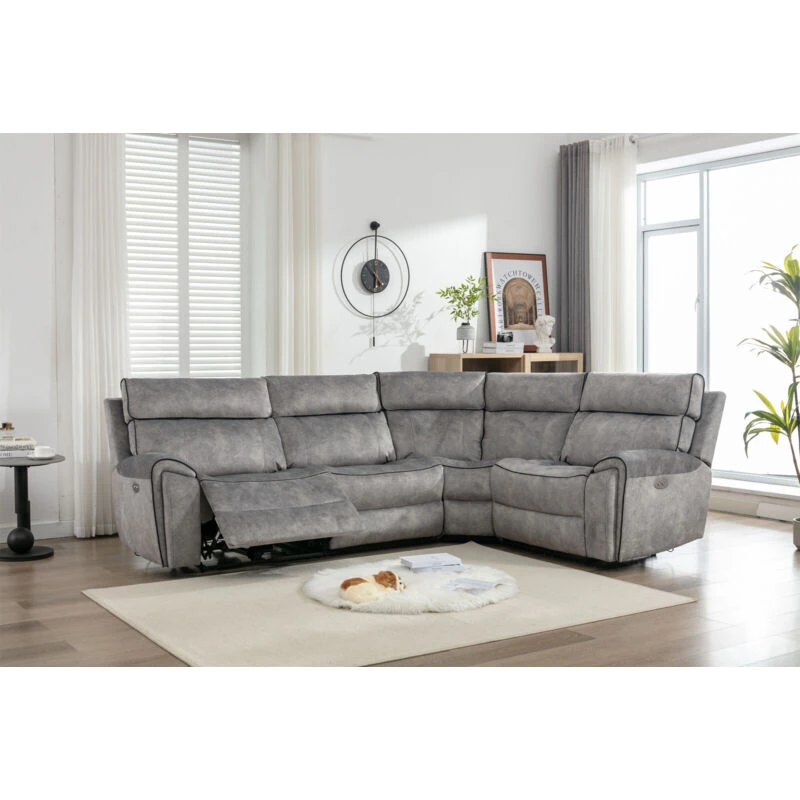 Image of Furniture One 10Pcs Rattan Corner Sofa Conversation Furniture Set with Cushions - Mix Brown, Brown 15041C-B