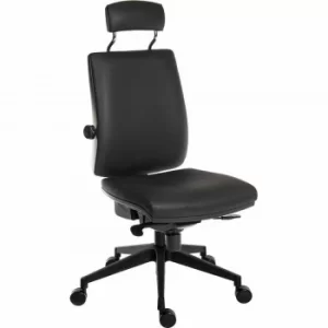 Image of Teknik Office Ergo Plus Ultra PU Chair with Headrest, Black