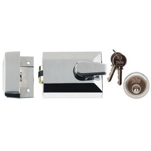 Image of Jedo Rollerbolt Night Latch Door Lock + Escutcheon