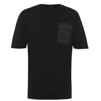 Image of Fabric Pocket T Shirt Mens - Black