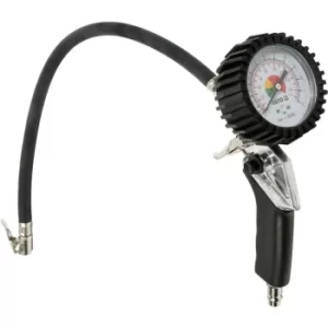 Image of Yato professional tyre inflator, inflating gun 440mm hose with manometer YT-2370