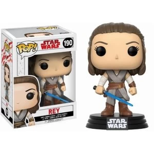 Image of Rey Star Wars Episode 8 The last Jedi Funko Pop Bobble Vinyl Figure