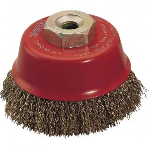 Image of Draper Expert Brassed Steel Wire Cup Brush 60mm M10 x 1.5 Thread