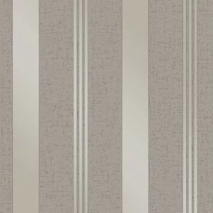 Image of Fine Decor Fine Decor Quartz Stripe Wallpaper - Pewter